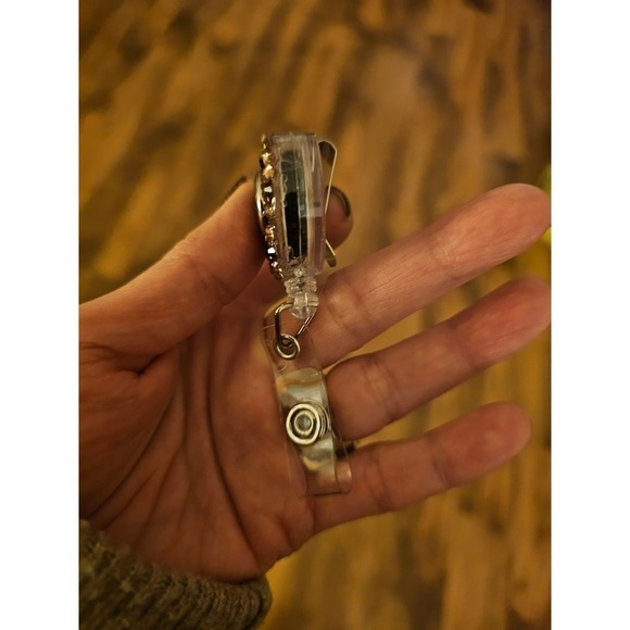 Airline Vintage Button ID holder. Handmade. Rare. Unique. Bling. - Picture 2 of 3